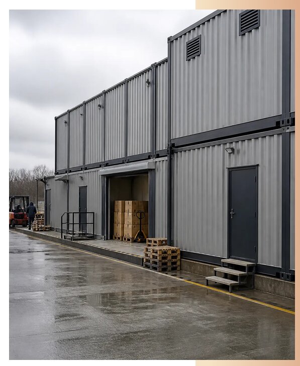 Модульные склады из сэндвич-панелей в Белой Калитве по цене от 155565 р. | БытовкаПрофи-Бкл